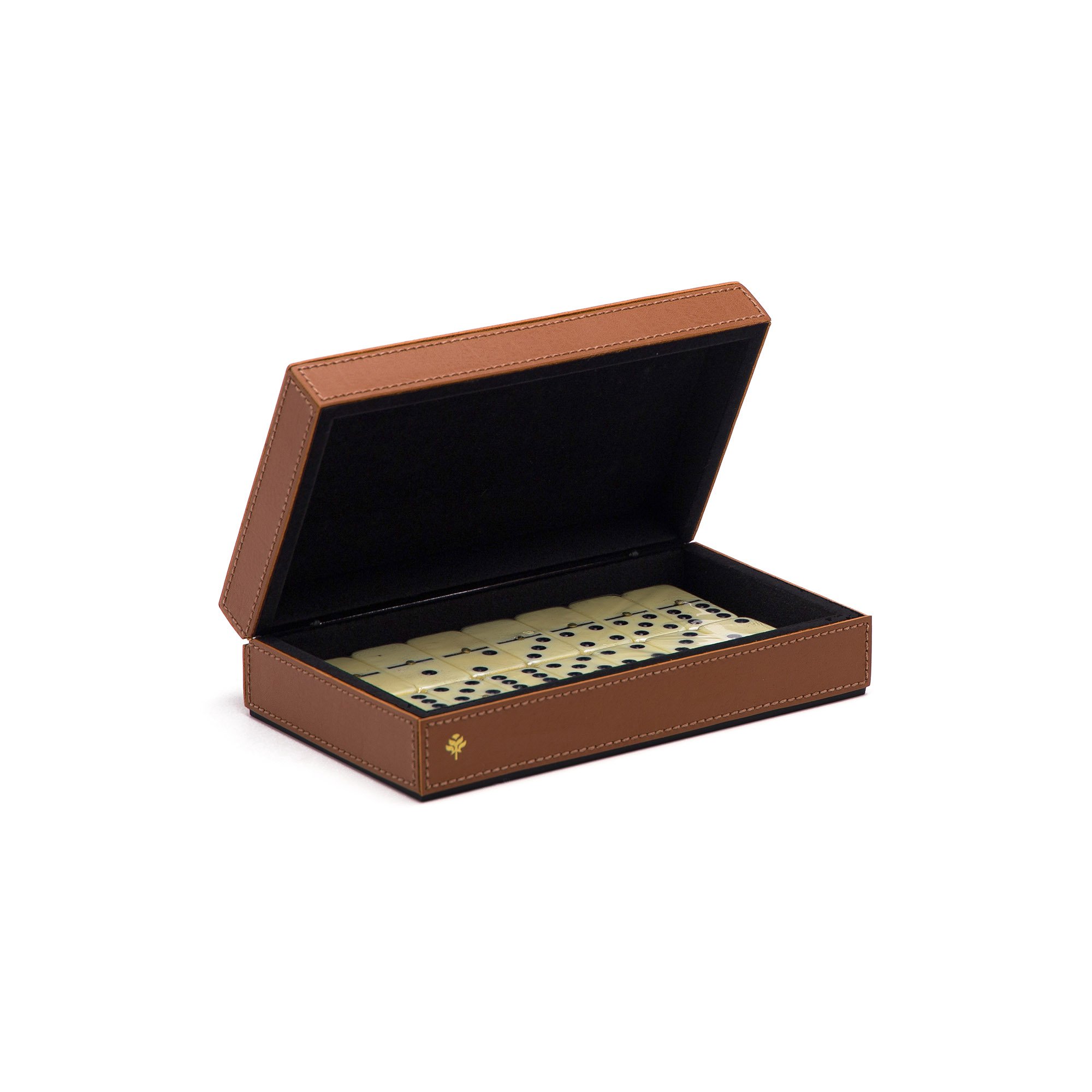 caixa porta domino sottile casa em couro pu havana 3