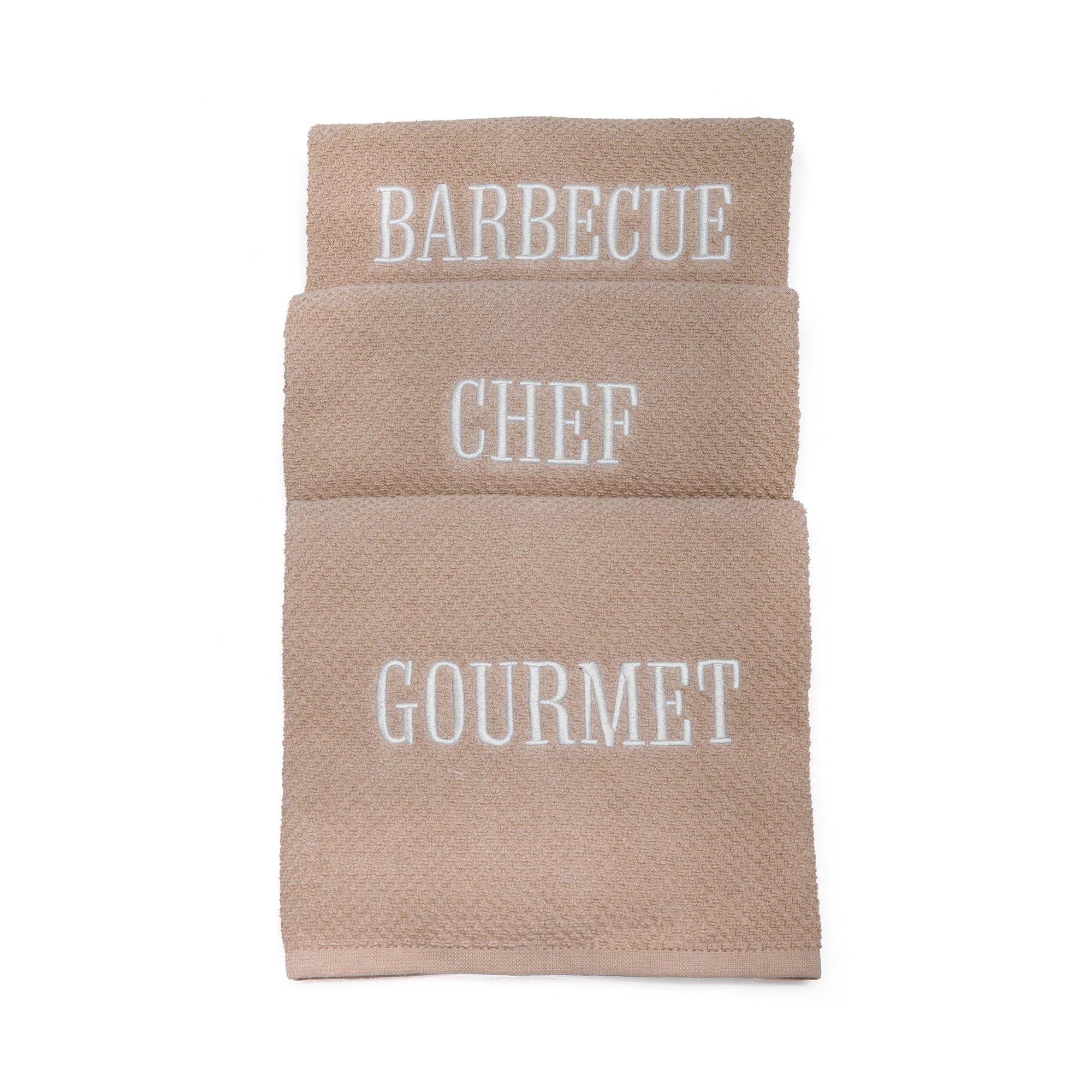 kit 3 panos de prato prime 100 algodao gourmet bege