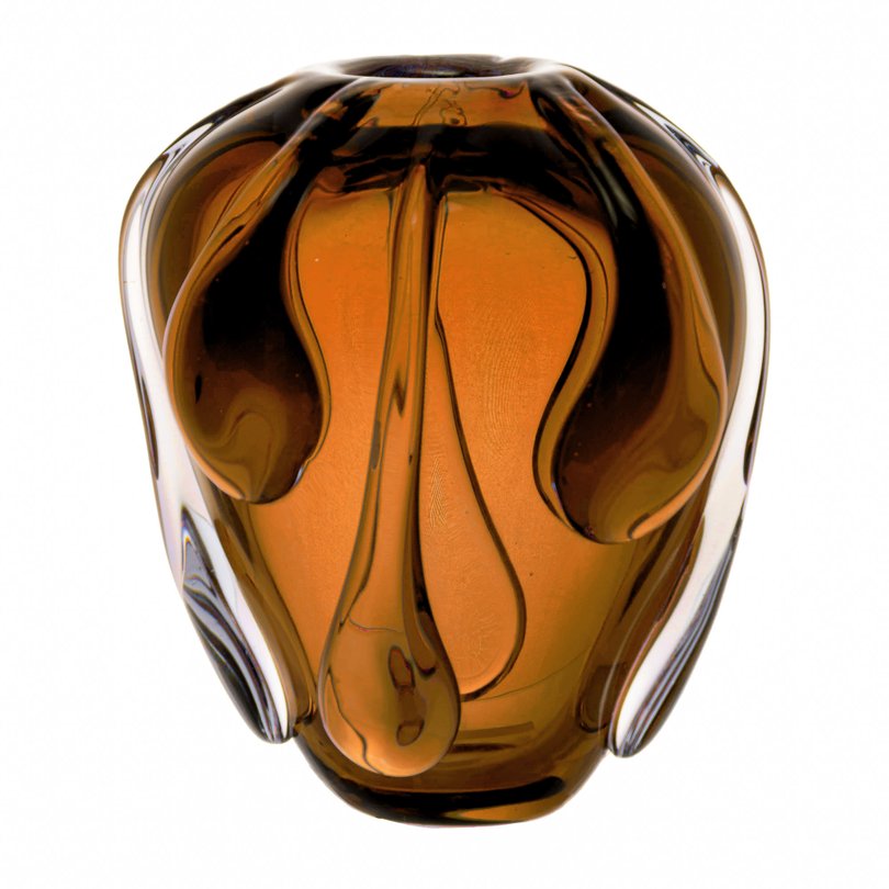 vaso murano fiume m marrom