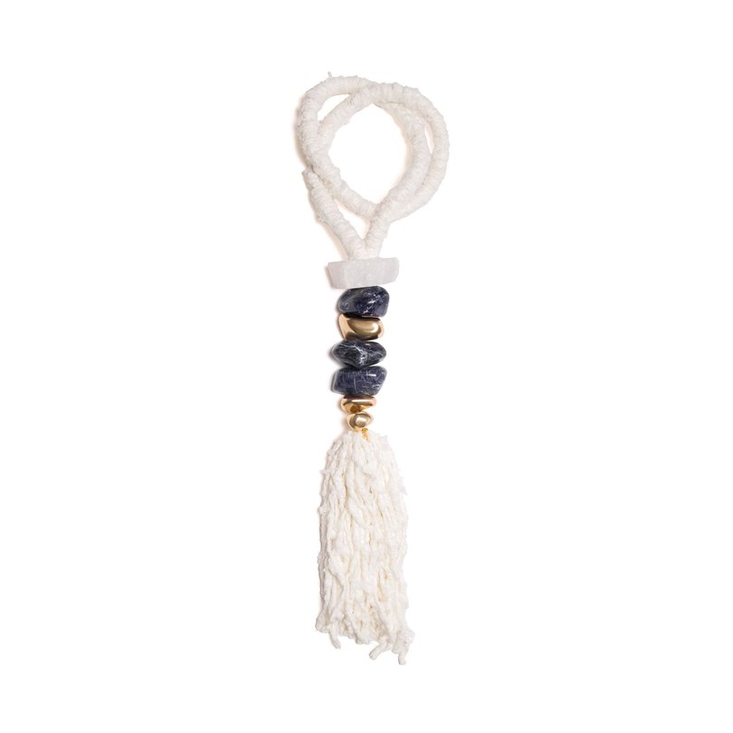 colar de mesa franja fio seda primitivo off pedra sodalita g