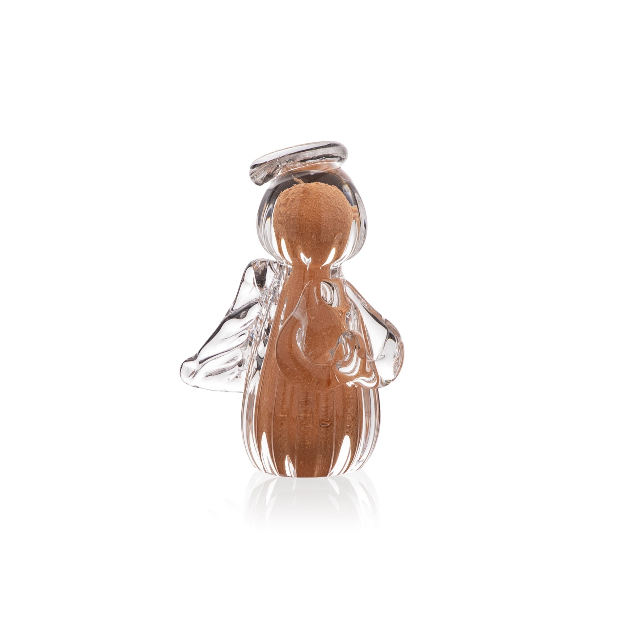 mini anjo uriel cristal murano g caramelo