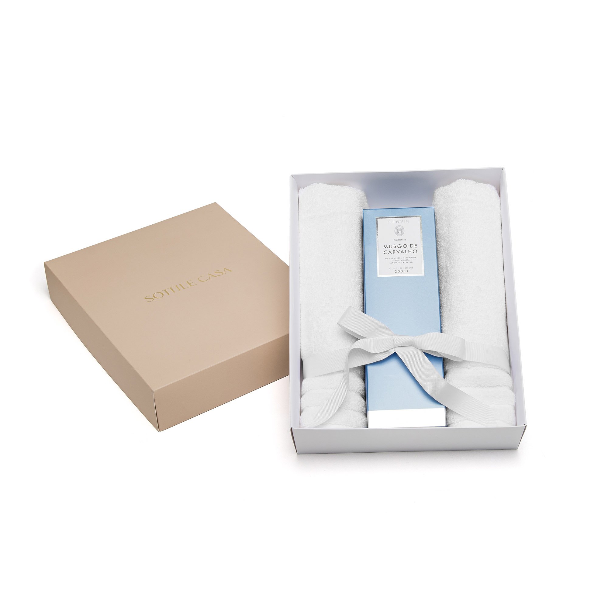 kit 02 toalhas de lavabo trussardi imperiale difusor de perfume l envie musgo de carvalho branco