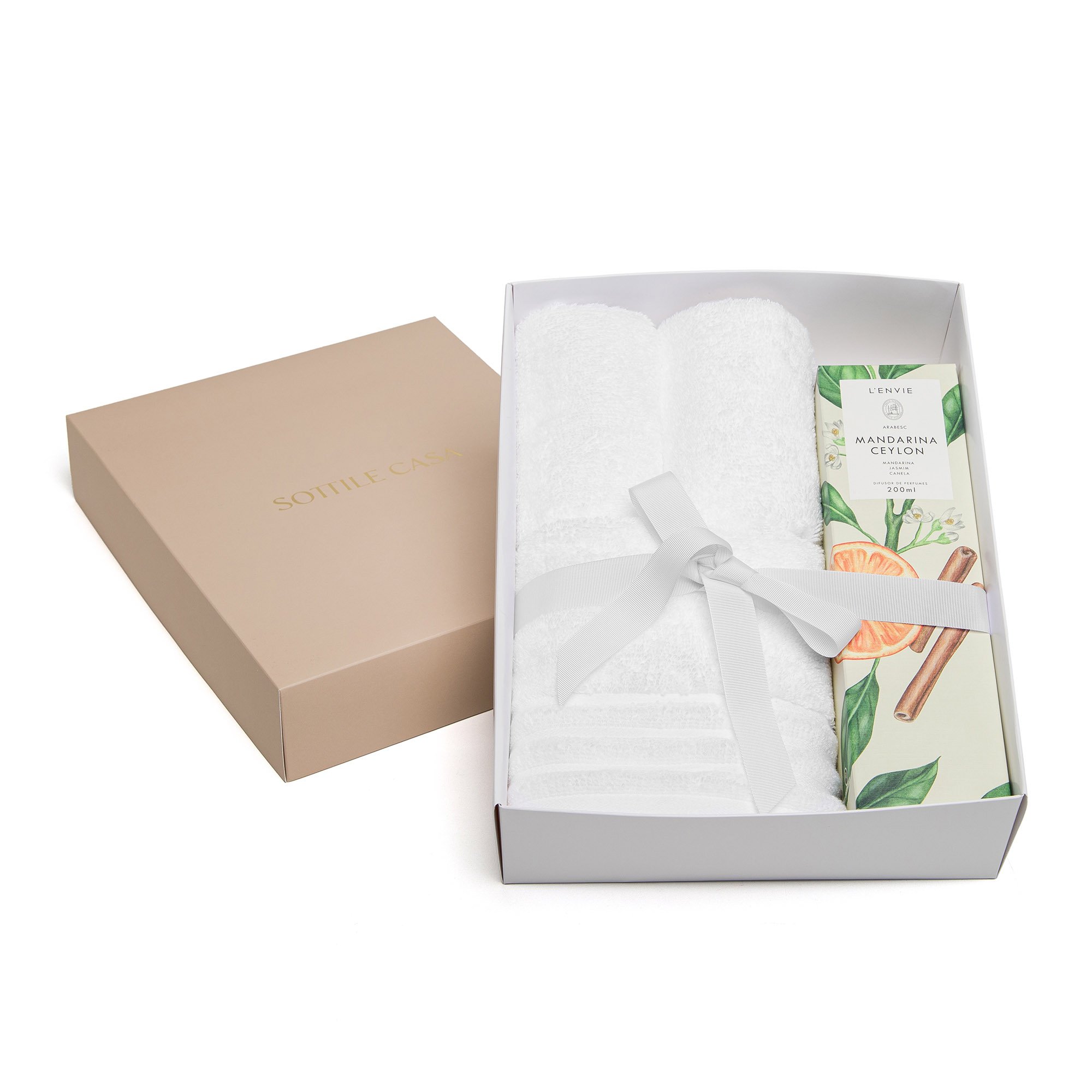 jogo toalha de rosto e lavabo trussardi imperiale difusor de perfume l envie mandarina ceylon branco