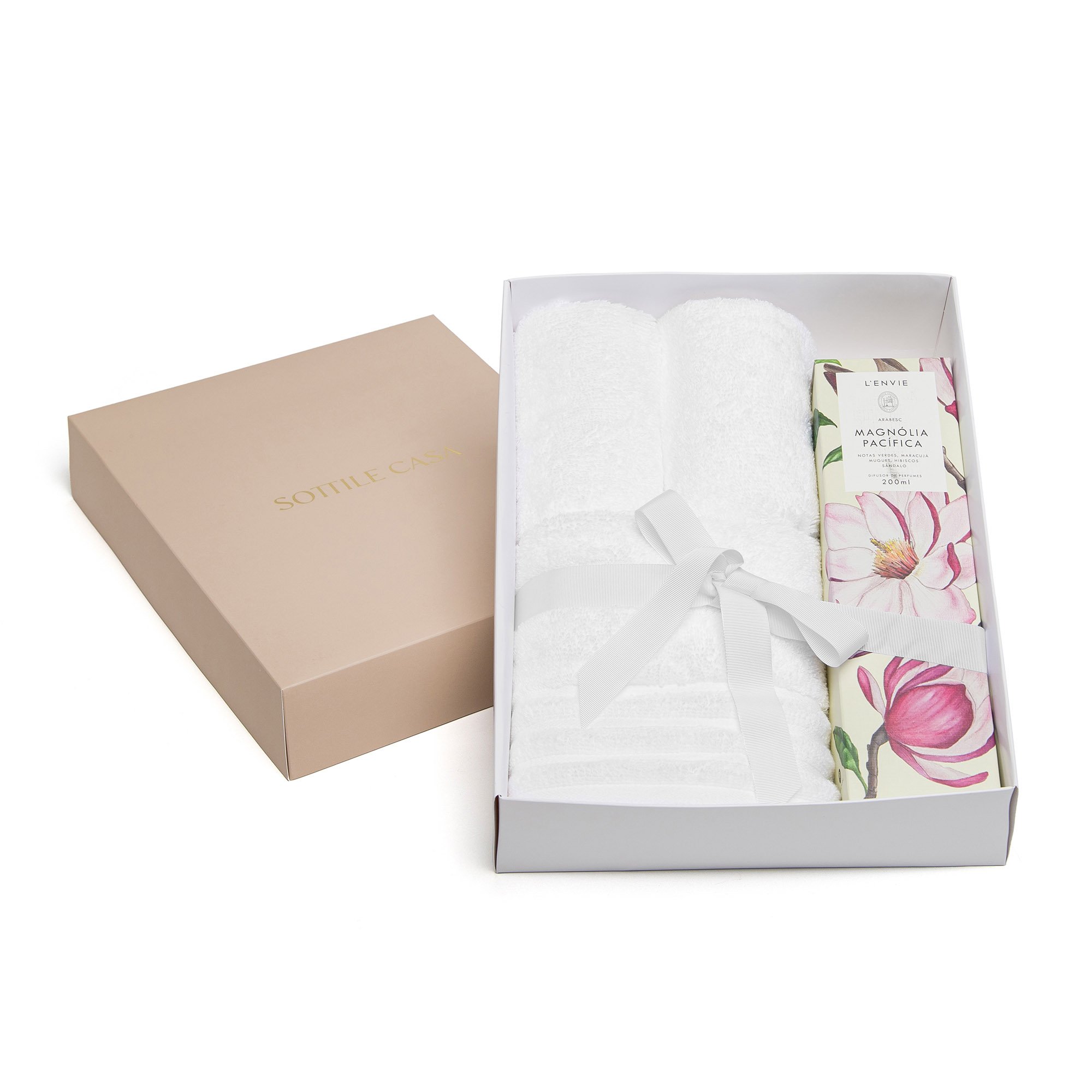 jogo toalha de rosto e lavabo trussardi imperiale difusor de perfume l envie magnolia branco 2