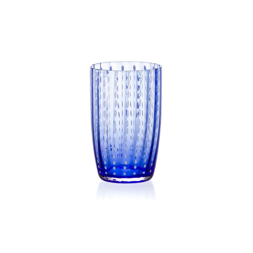 copo alto de vidro orquidea azul