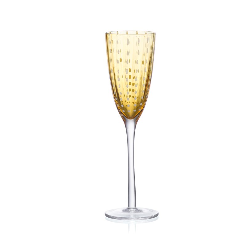 Taca de Vidro p Champagne Orquidea Ambar1