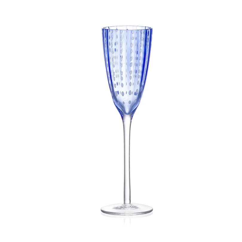 Taca de Vidro p Champagne Orquidea Azul1