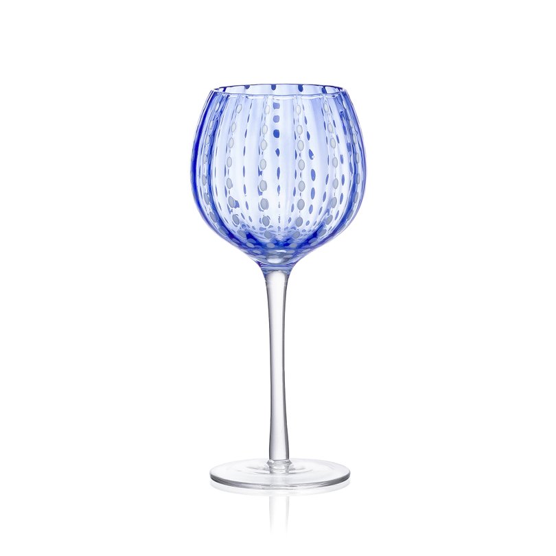 taca de vidro p vinho orquidea azul