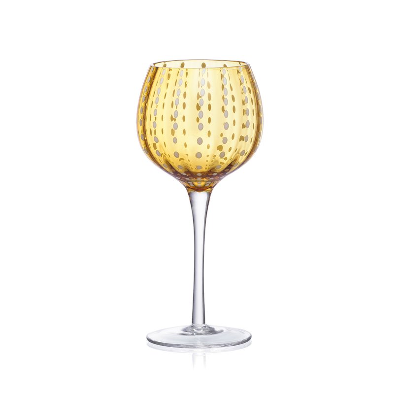 Taca de Vidro p Vinho Orquidea Ambar1