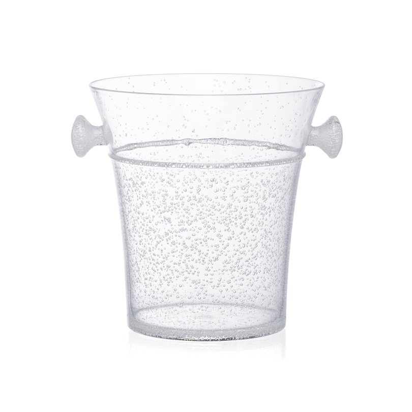 champanheira redonda de acrilico bolhas transparente