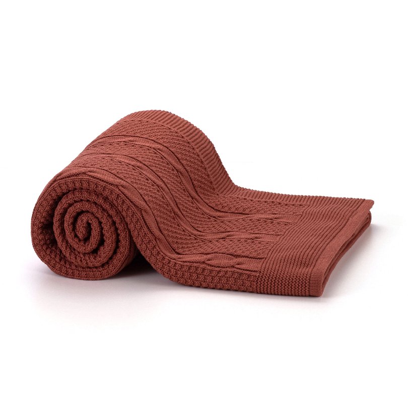 Peseira Literie Tricot Palais Terracota Queen 2 3