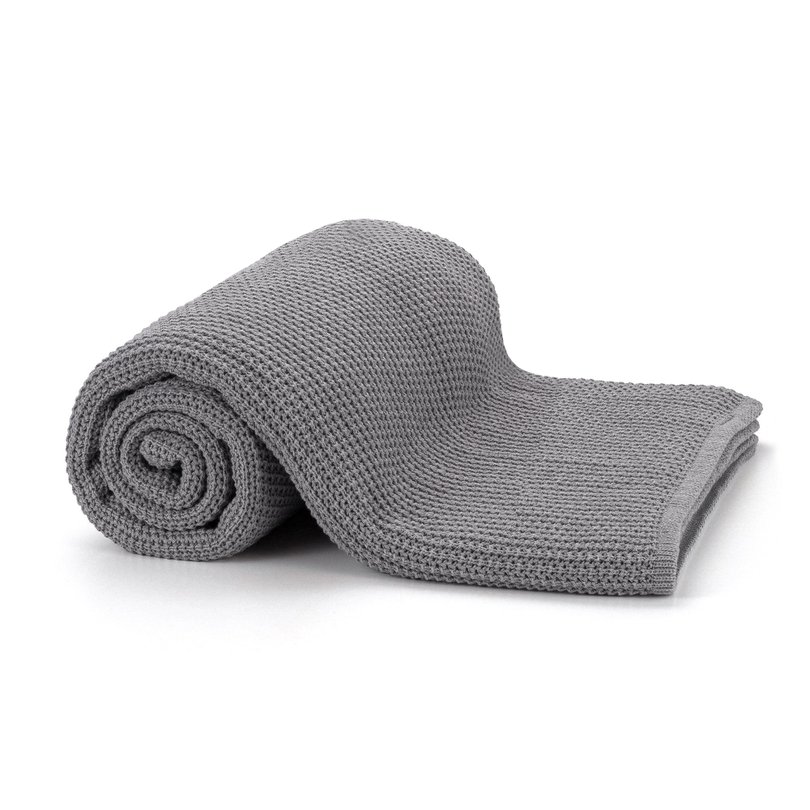Peseira Literie Tricot Clea Gris Queen 21
