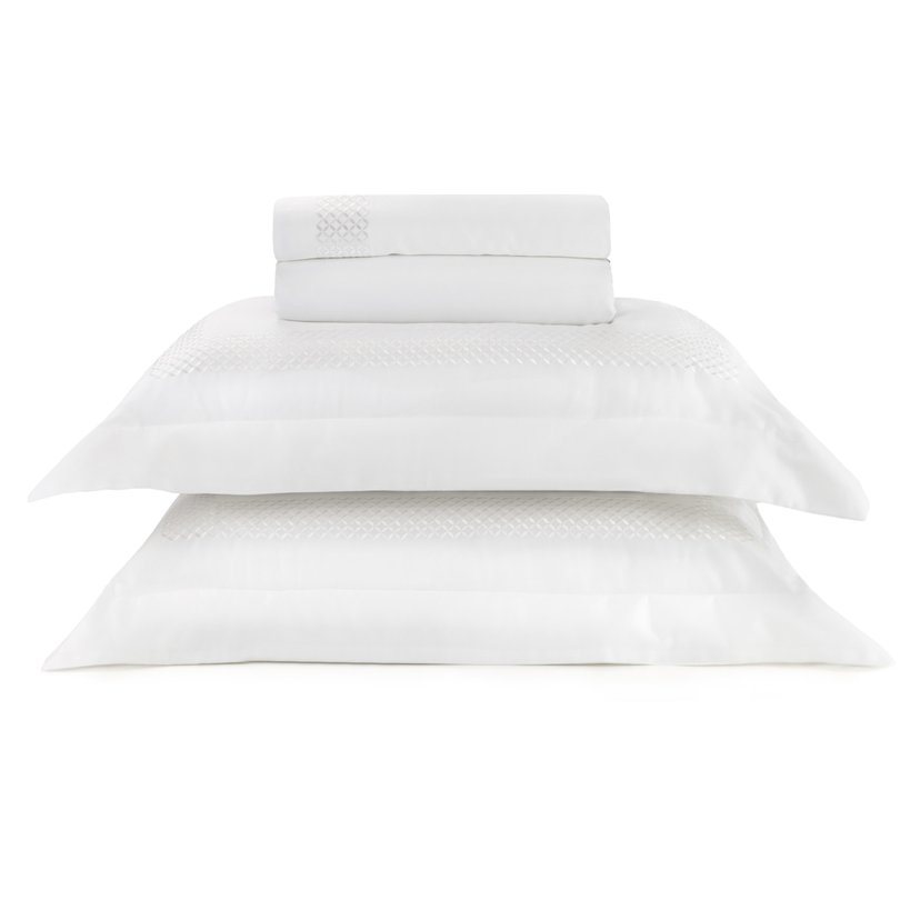 jogo de cama literie cetim 300 fios richesse branco queen