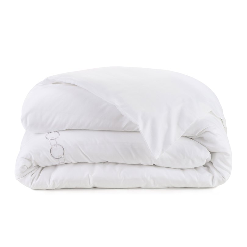 capa de edredom duvet literie cetim 300 fios ellos branco e grafite queen