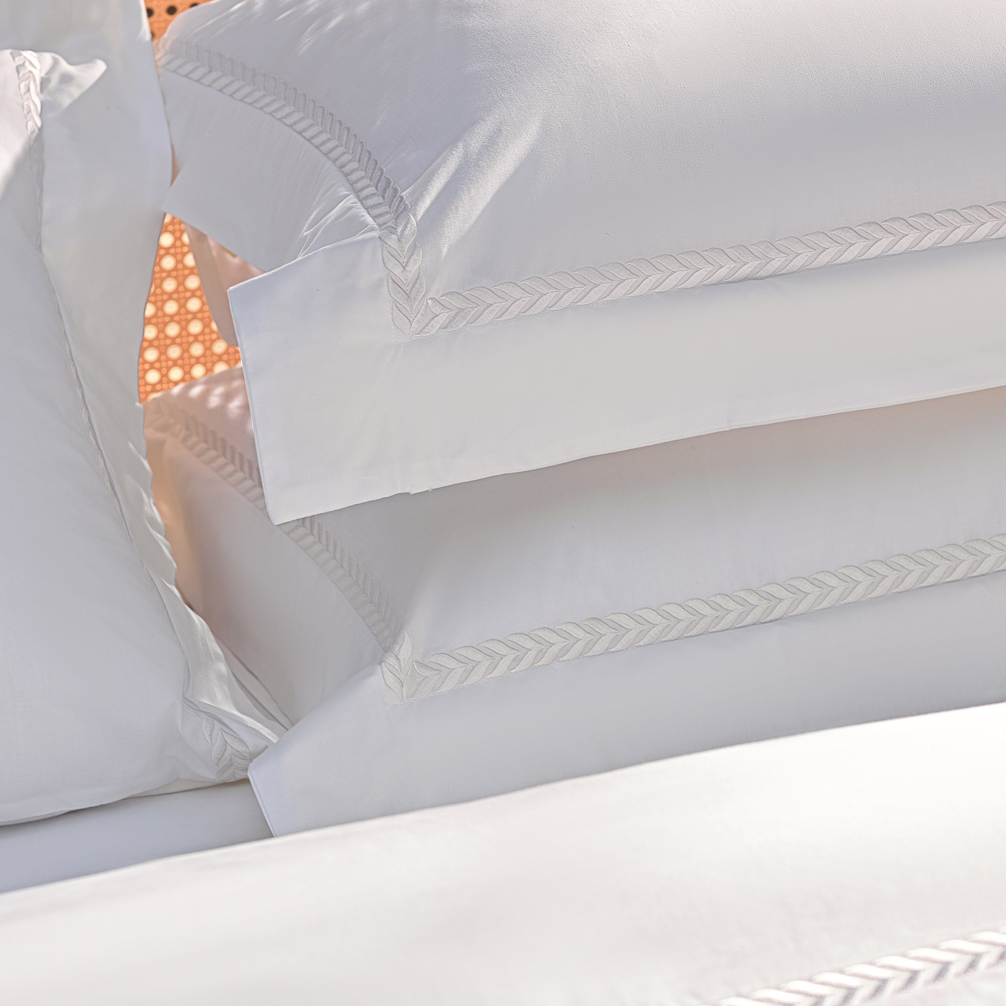 jogo de cama literie percal 200 fios finesse branco queen 4