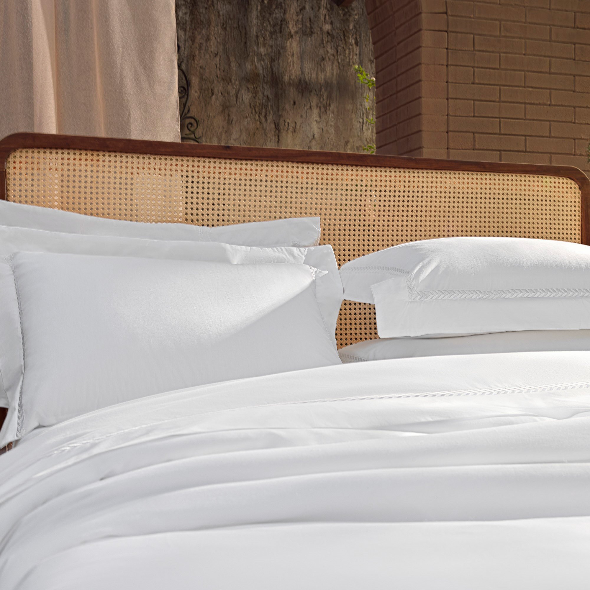 Jogo 2 Fronhas Literie Percal 200 Fios Finesse 50x70cm Branco 21