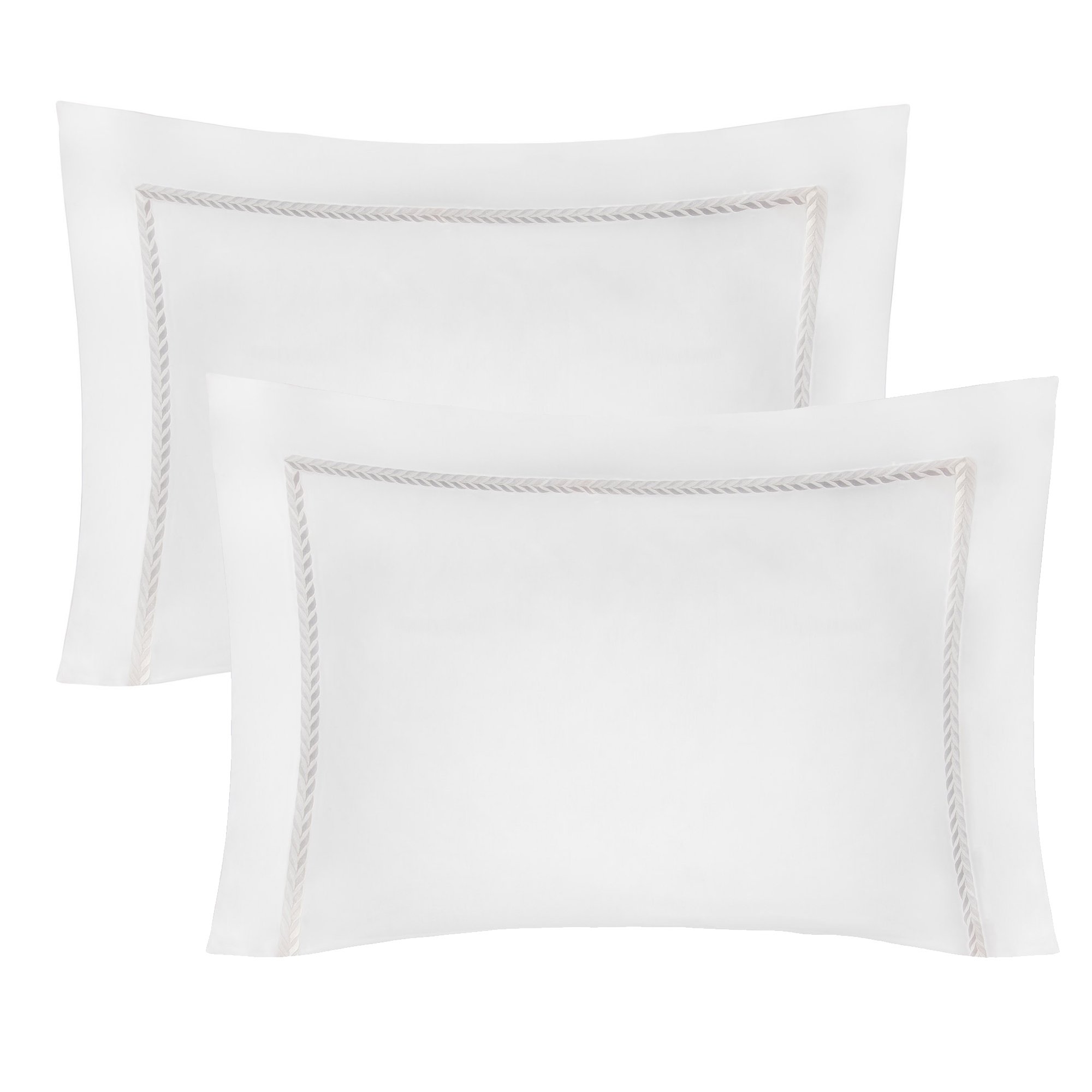 04 jogo 2 fronhas literie percal 200 fios finesse 50x70cm branco