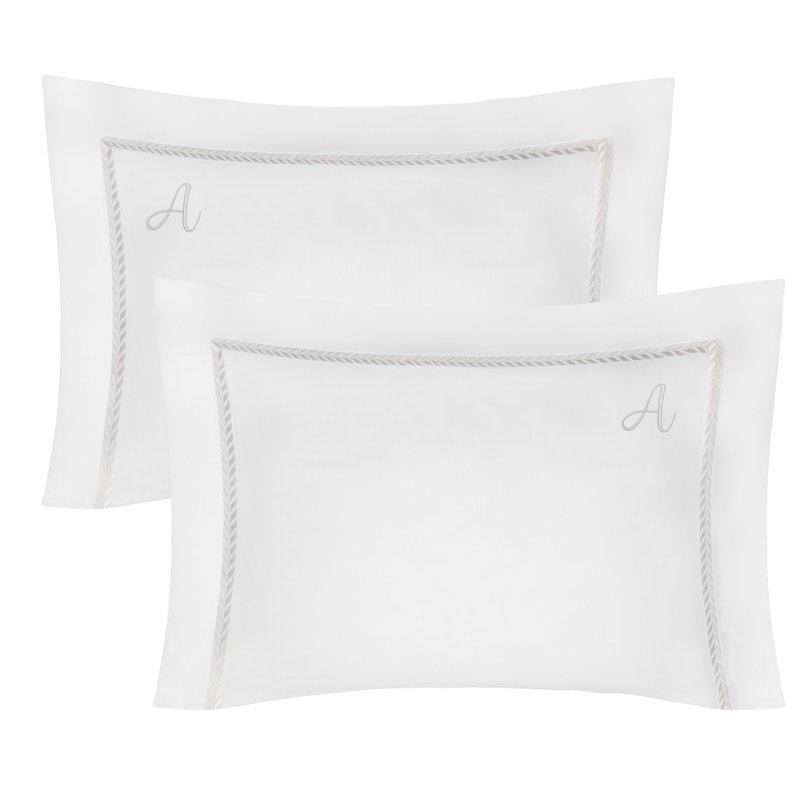 05 jogo 2 fronhas literie percal 200 fios finesse 50x70cm branco