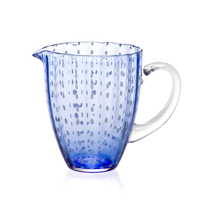 jarra de vidro orquidea azul