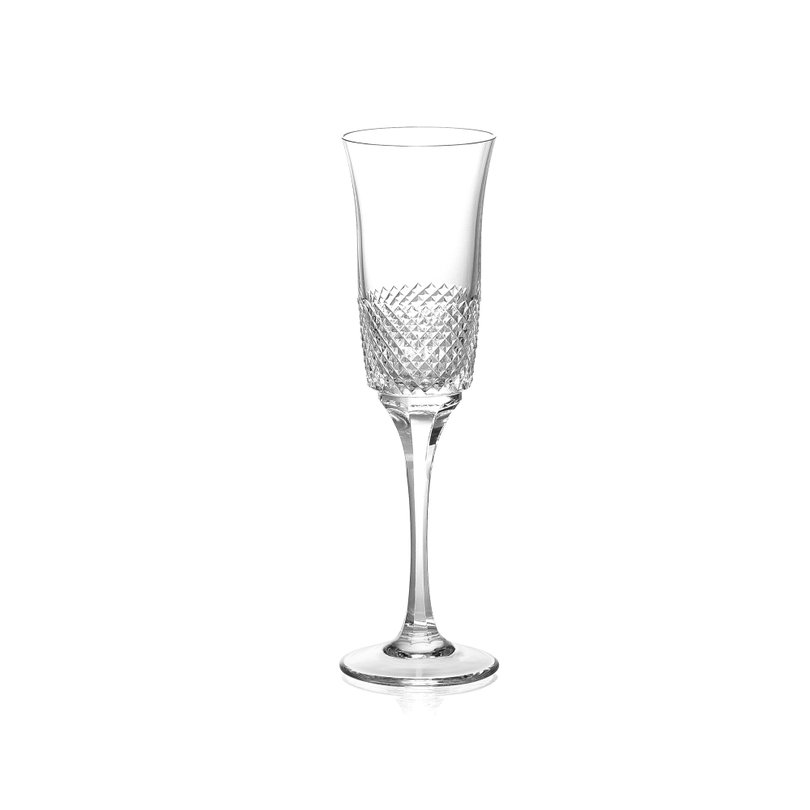taca de cristal lapidada p champagne 205ml incolor