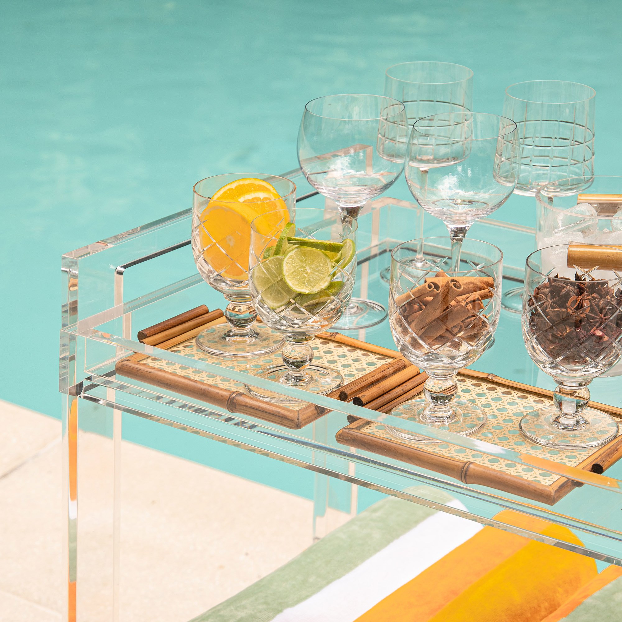 bandeja mini retangular bambu palha 3