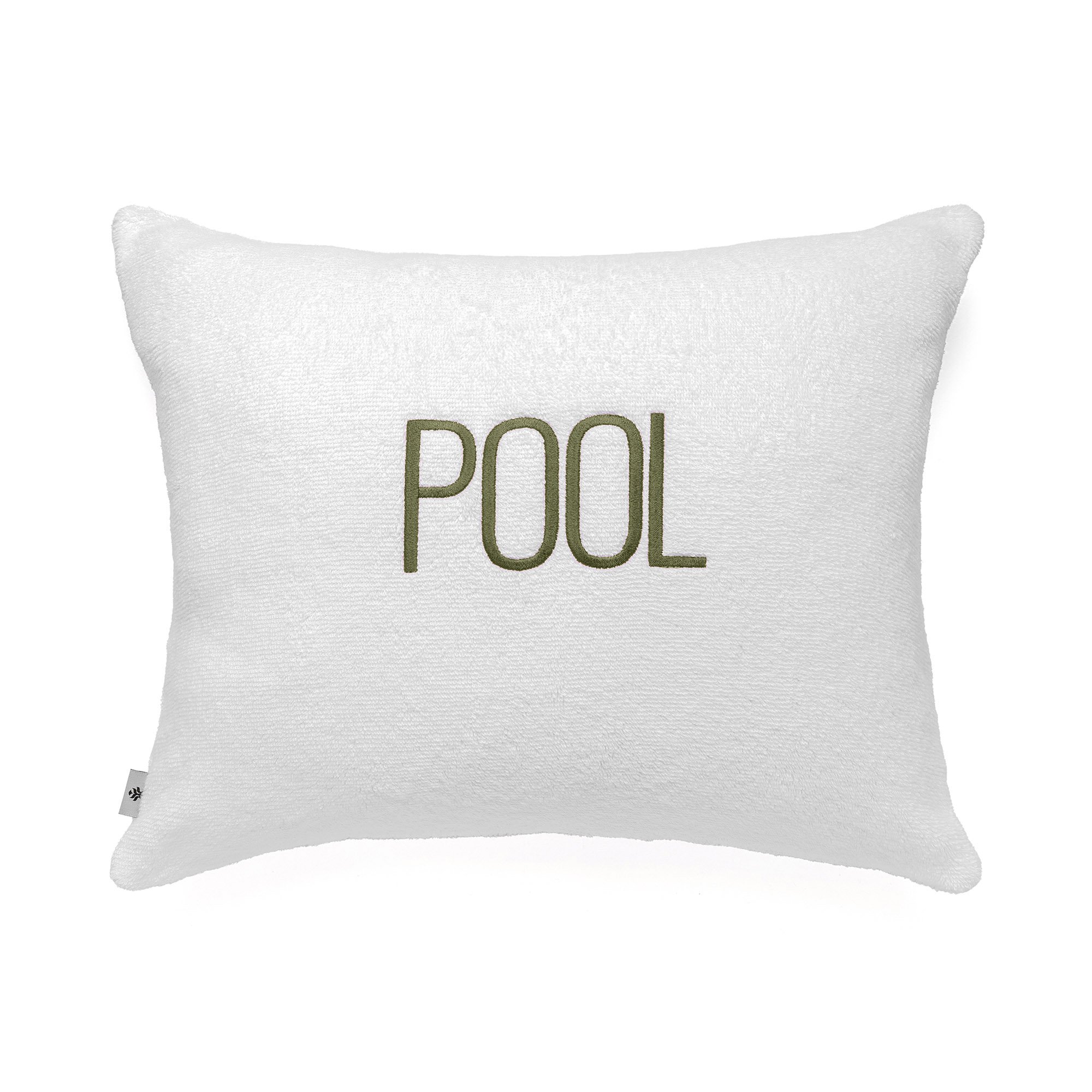 almofada retangular piscina sottile casa bordado pool oliva