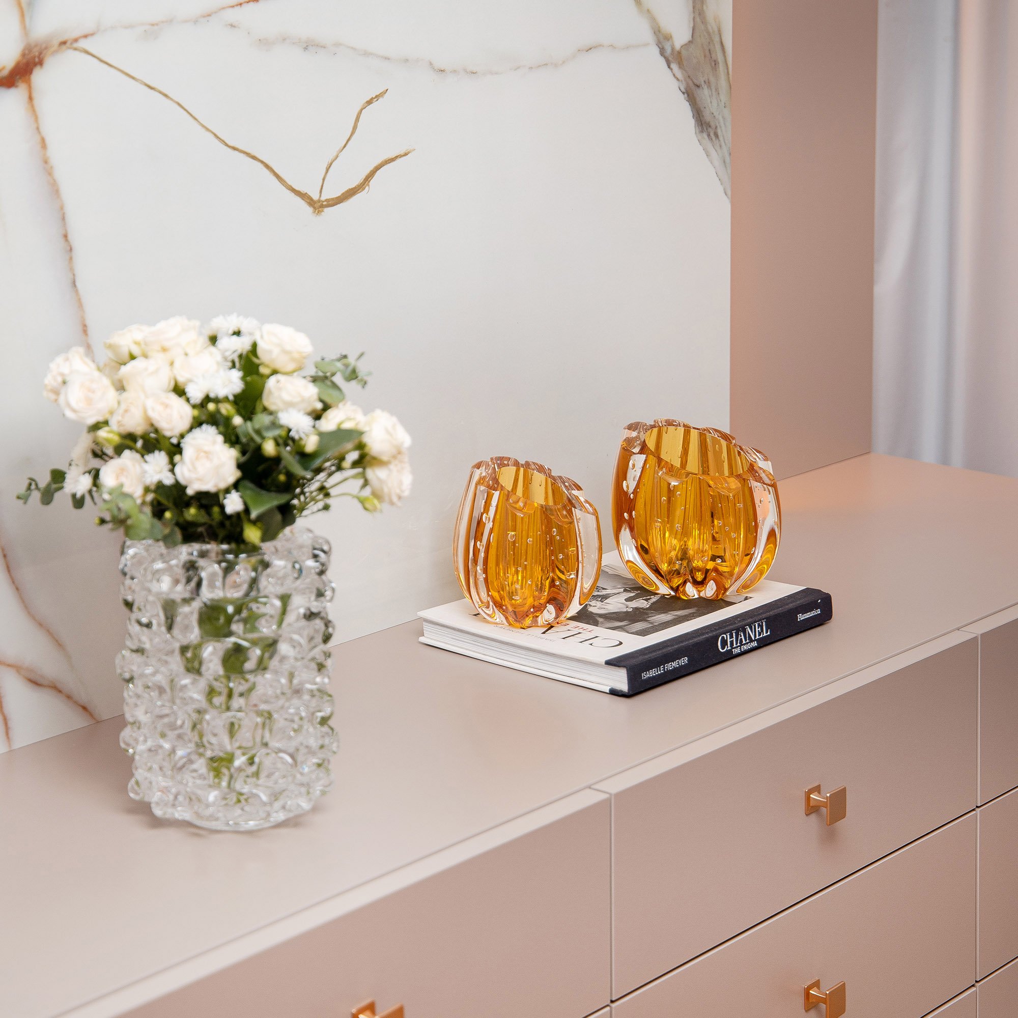 kit de vasos murano marselha p e g ambar 2