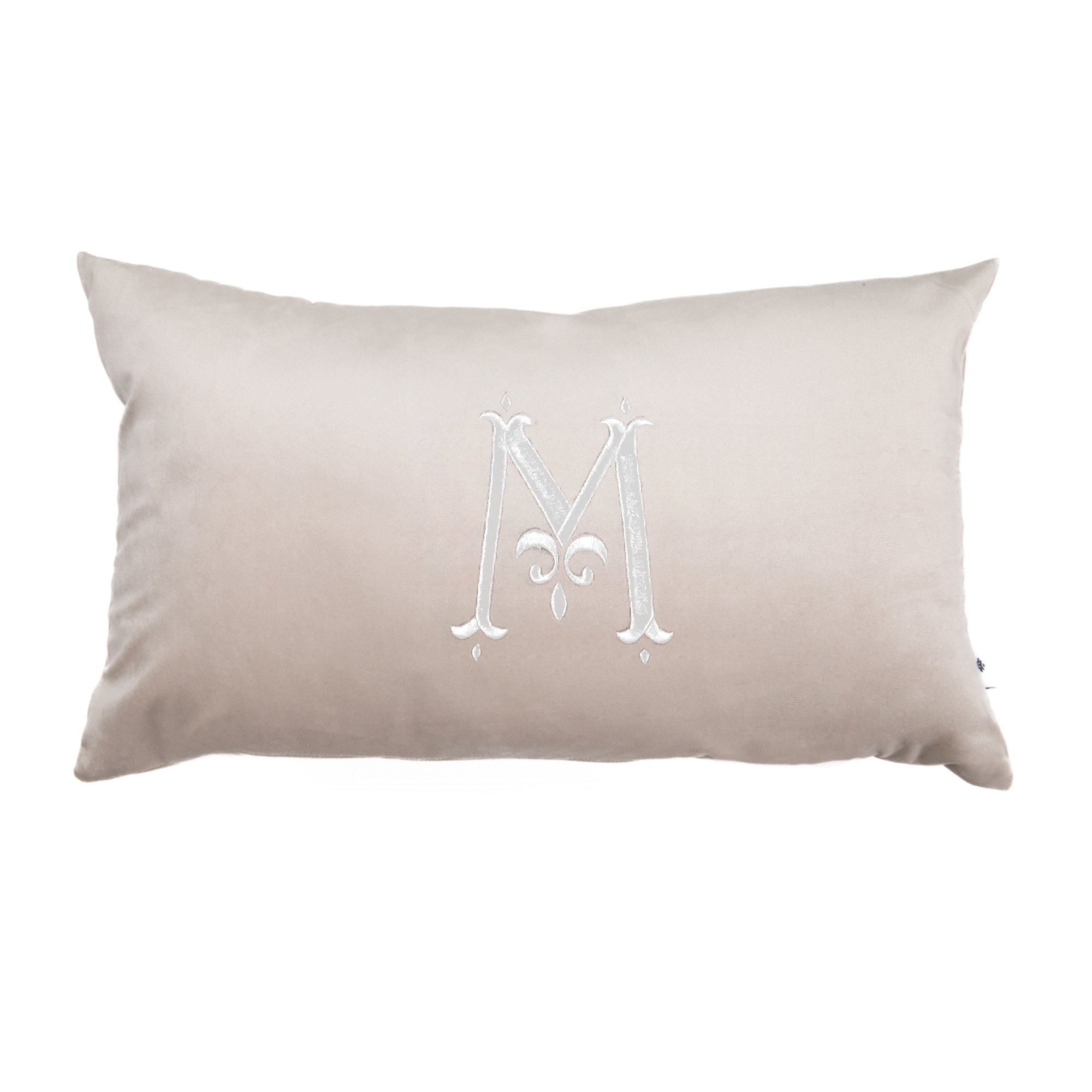 almofada monograma delicata bordado florence marfim branco sottile casa still