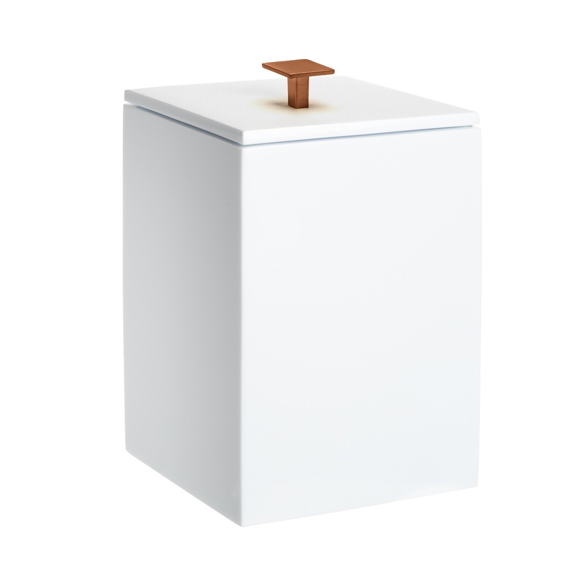 lixeira resina branco red gold matte sottile casa