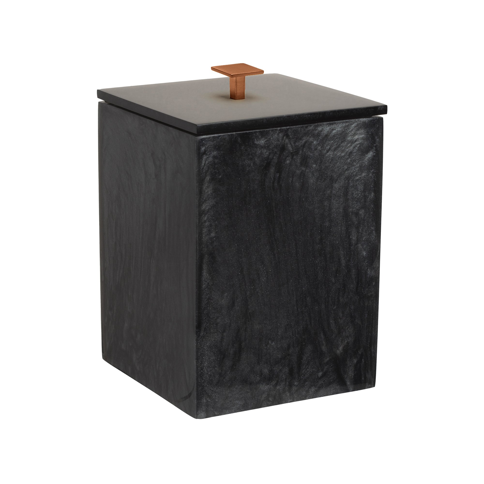 lixeira resina chumbo red gold matte sottile casa