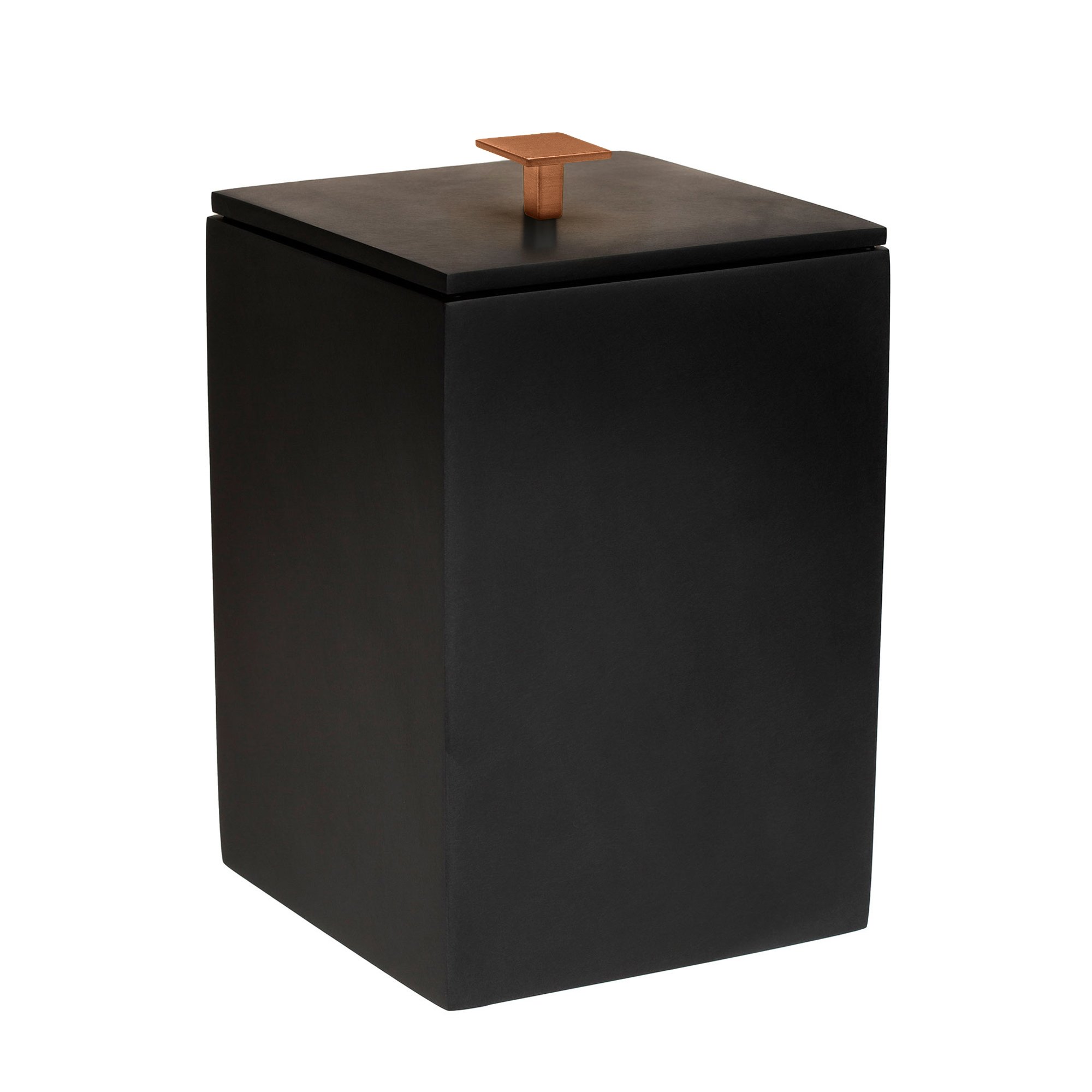 lixeira resina preto fosco red gold matte sottile casa