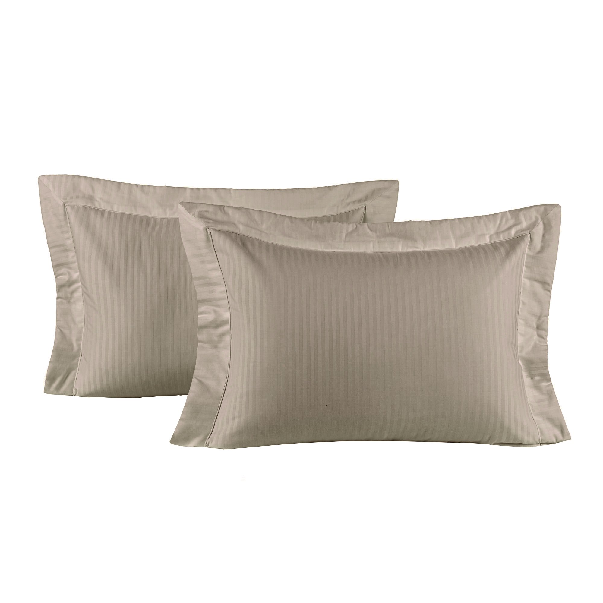 jogo 2 fronhas trussardi 300 fios cetim 100 algodao egipcio fratelli 50x70cm nocciola