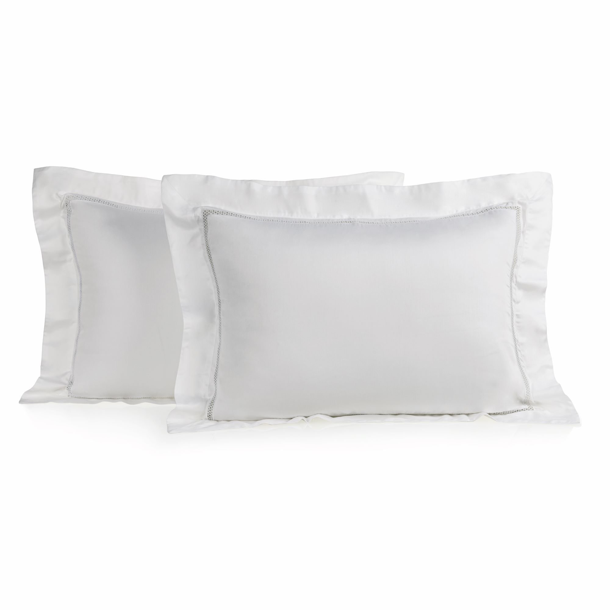 jogo 2 fronhas trussardi 300 fios cetim 100 bambu contessina 50x70cm branco still