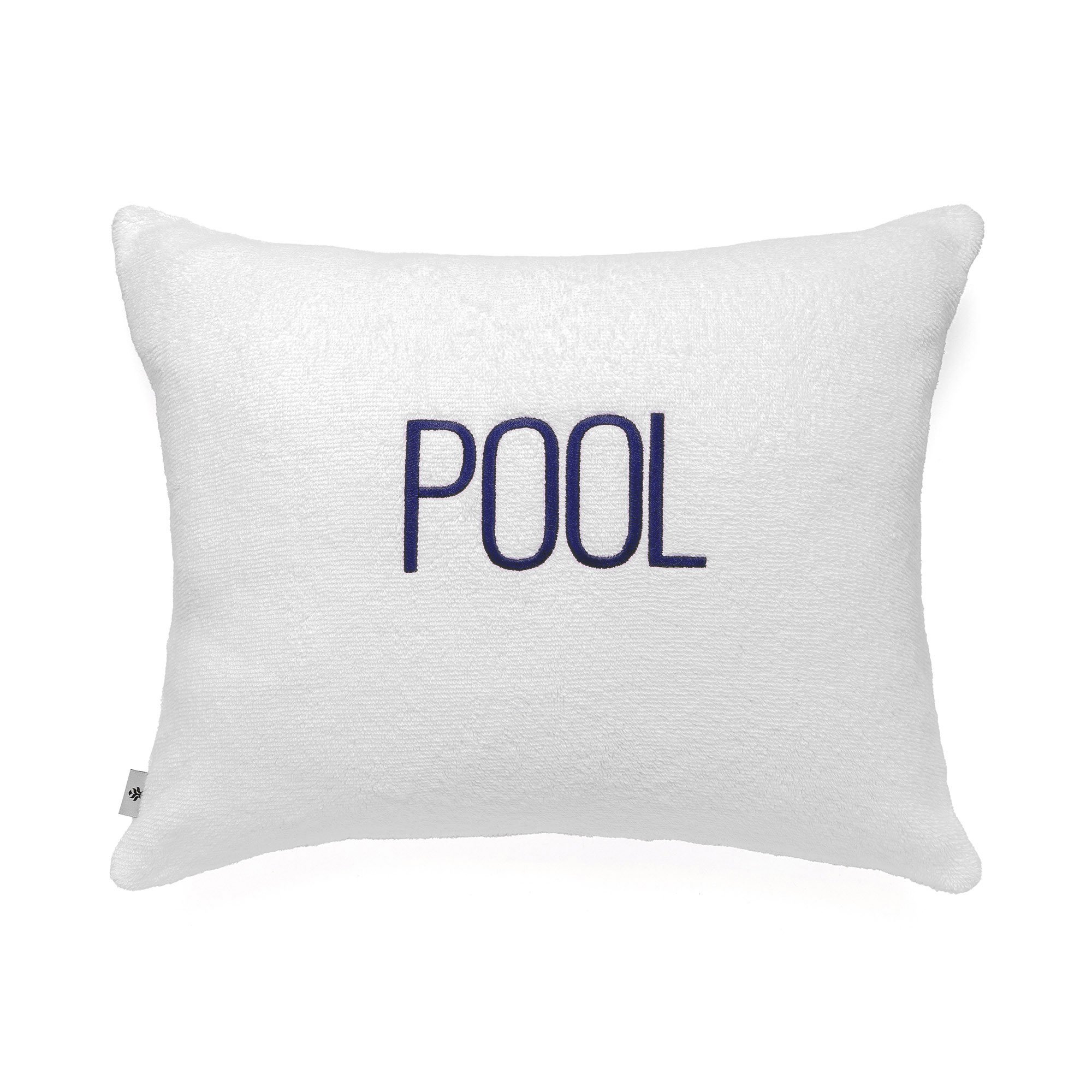 Almofada Retangular Piscina Sottile Casa  Bordado Pool Azul
