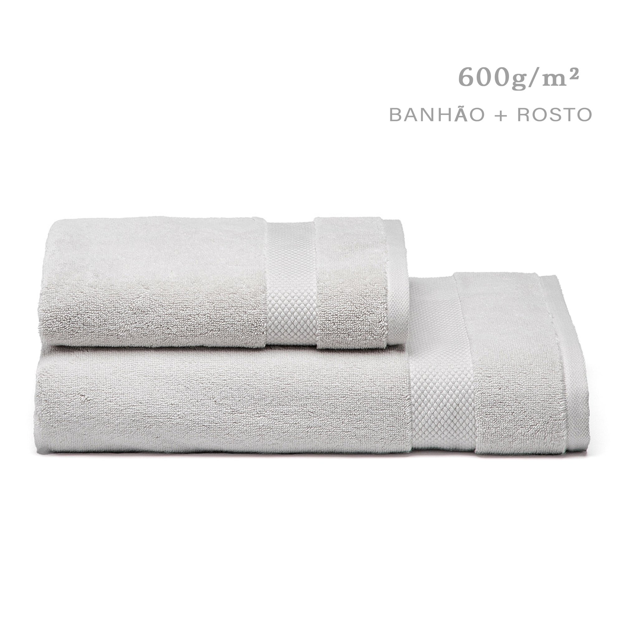 Kit Toalha Banhao Rosto Literie Allure GRIS1 Sottile Casa