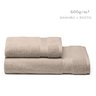 Kit Toalha Banhao Rosto Literie Allure BEIGE1 Sottile Casa