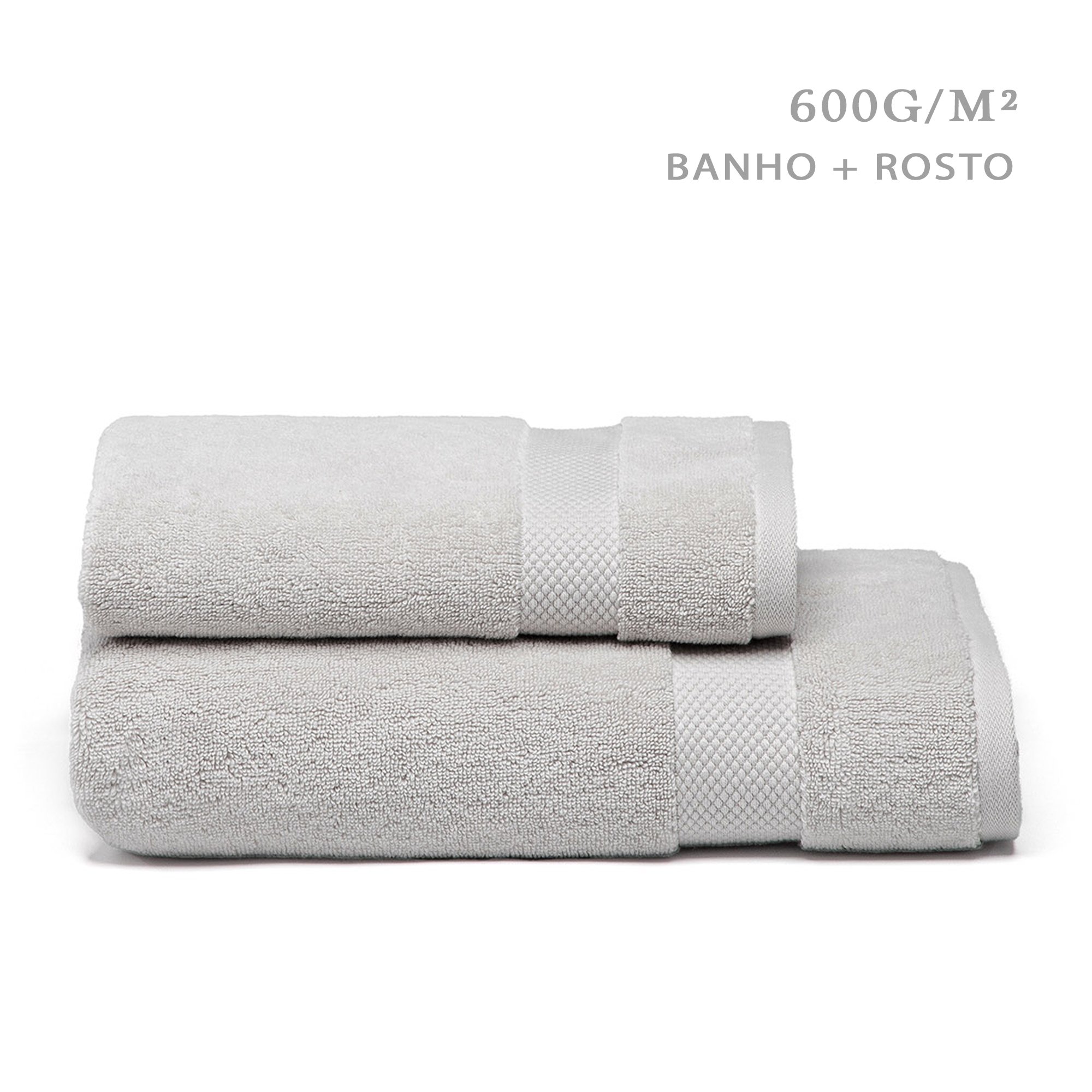 Kit Toalha Banho Rosto Literie Allure Gris Sottile Casa2