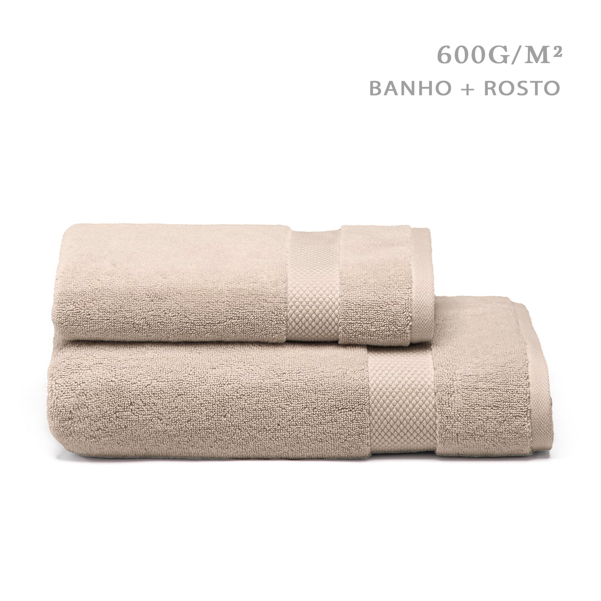 Kit Toalha Banho Rosto Literie Allure Beige Sottile Casa3