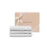 jogo 3 toalhas lavabo literie allure branco com caixa presente sottile casa