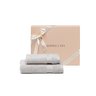 jogo toalhas rosto lavabo literie allure gris com caixa presente sottile casa