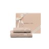 jogo toalhas rosto lavabo literie allure beige com caixa presente sottile casa