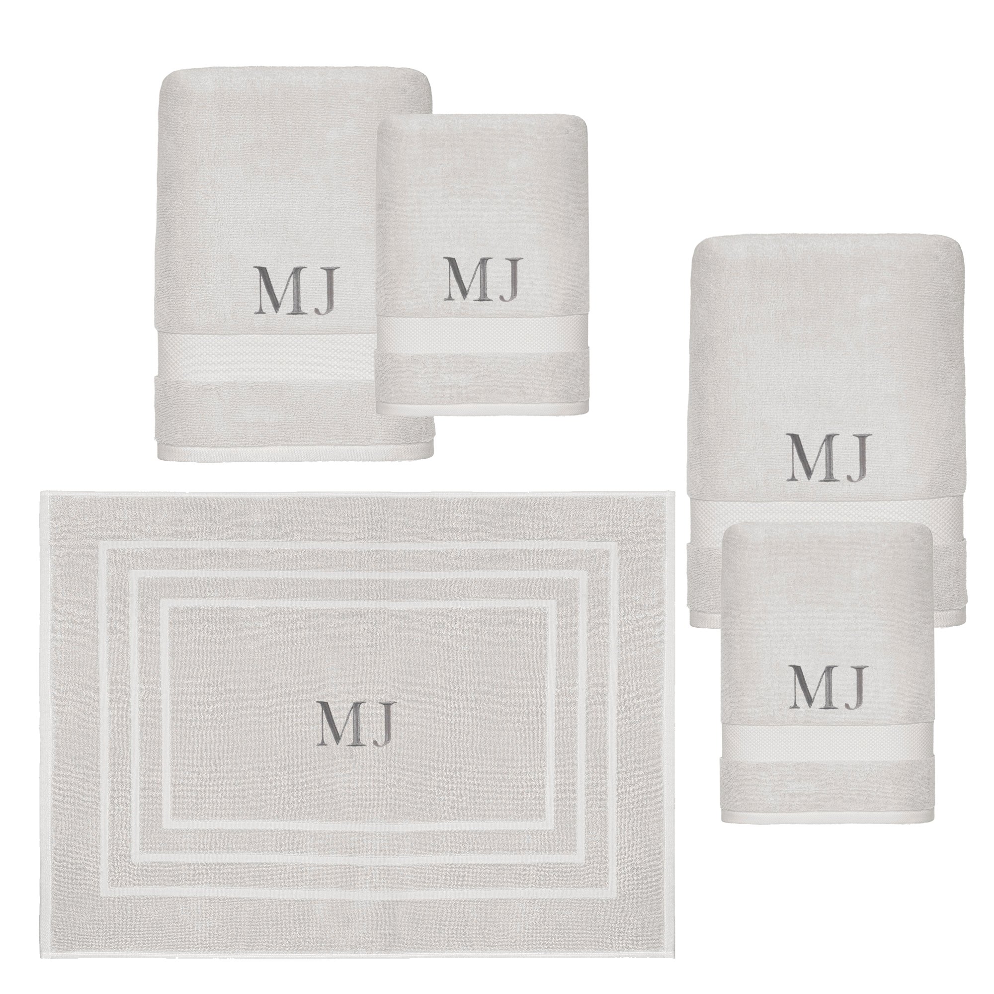 01 jogo banhao 5 pecas literie 100 algodao allure gris