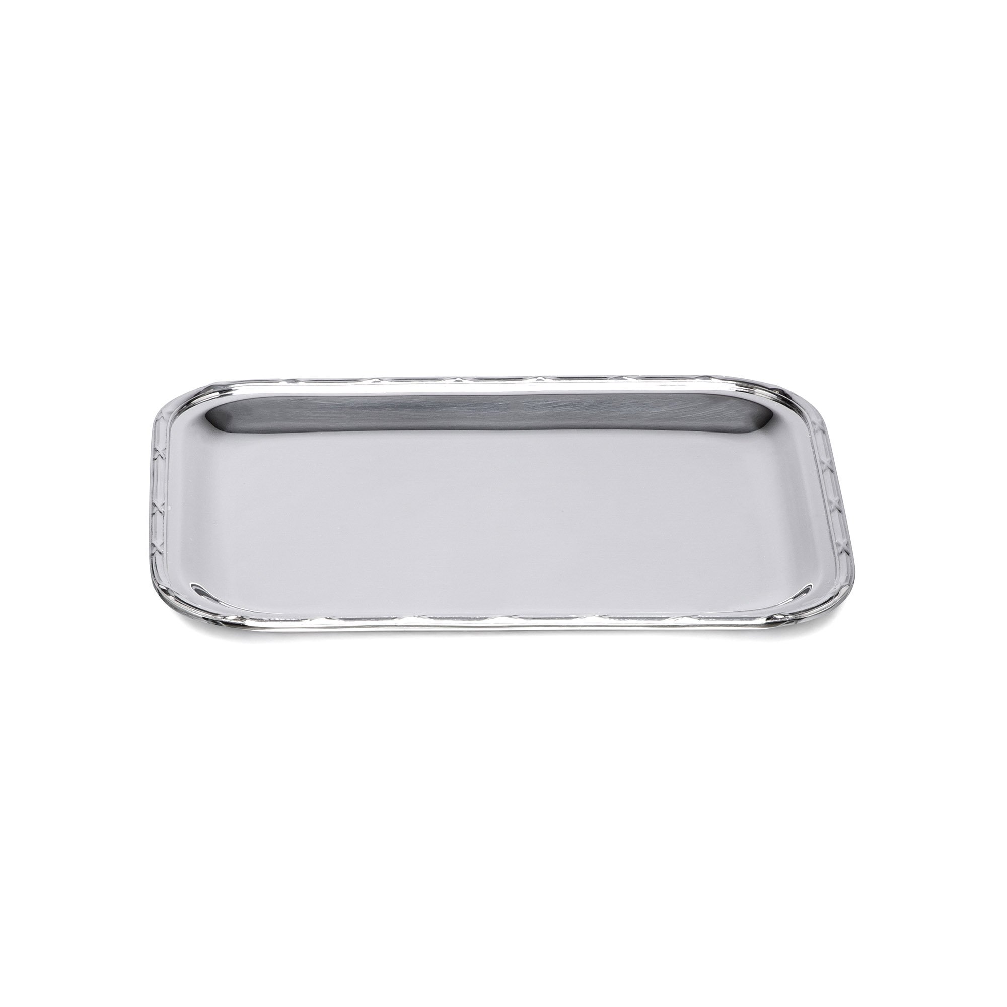 bandeja oblonga sem alca com cordao croise prata