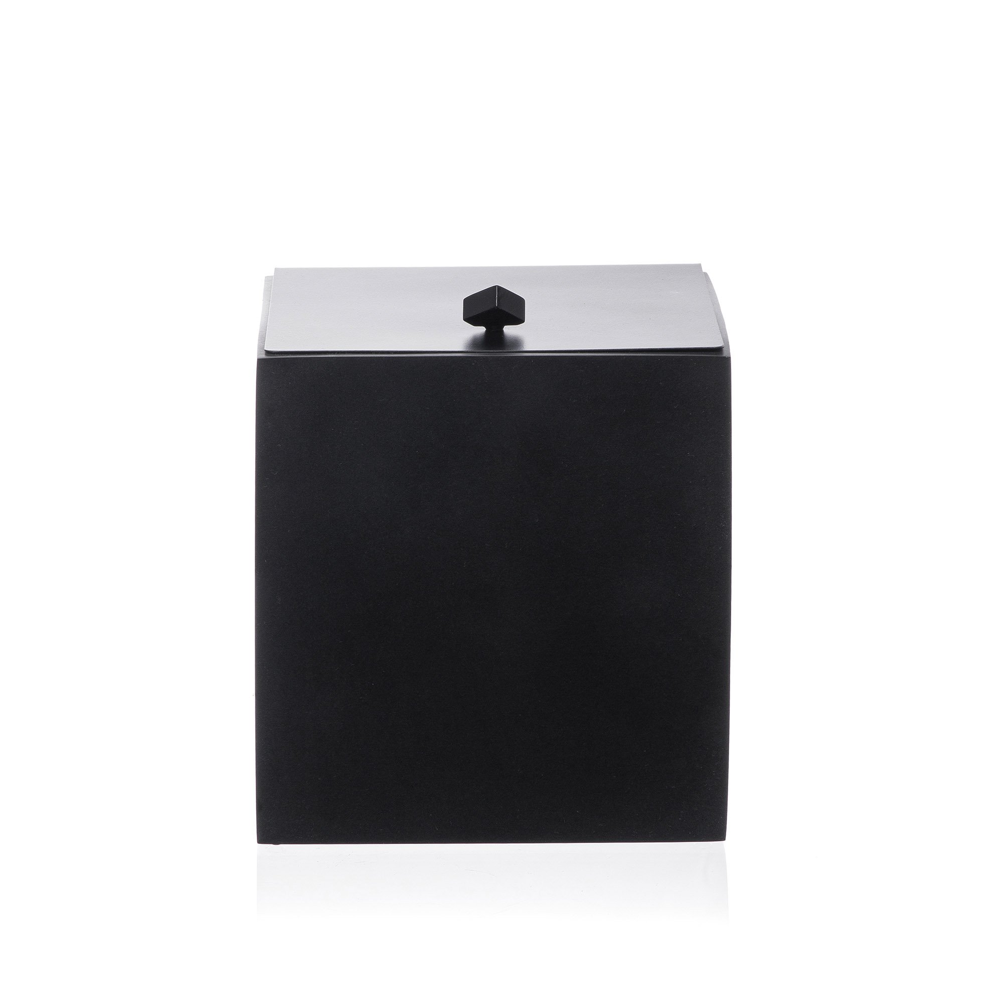 lixeira tampa articulada resina black fosco