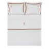 Jogo de Cama Trussardi Cetim 300 Fios Vercelli Branco e Solare Cima2