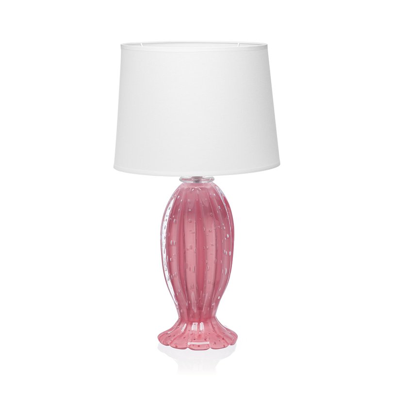 abajur murano gerbera g rosa