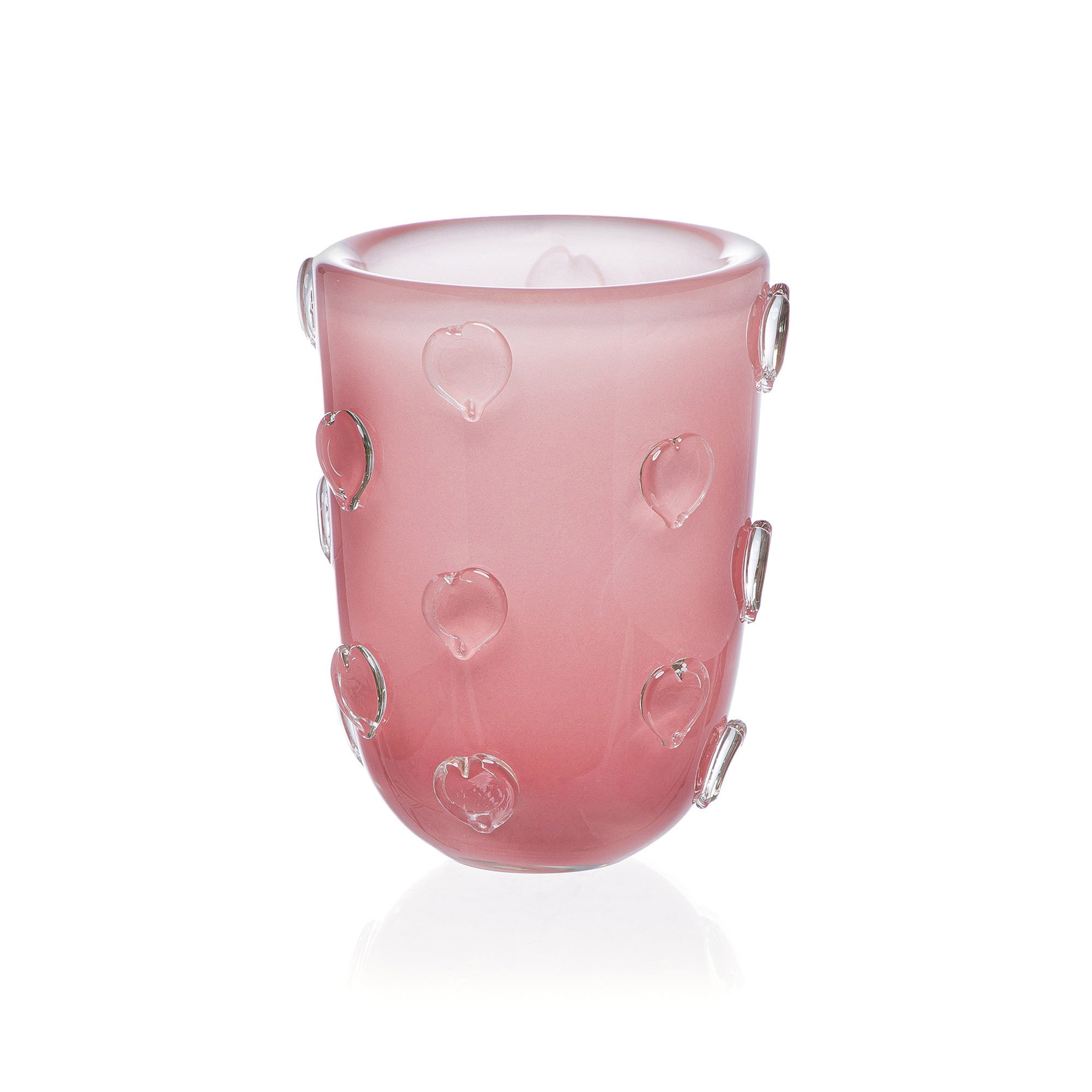 vaso murano lamore quartzo rose m