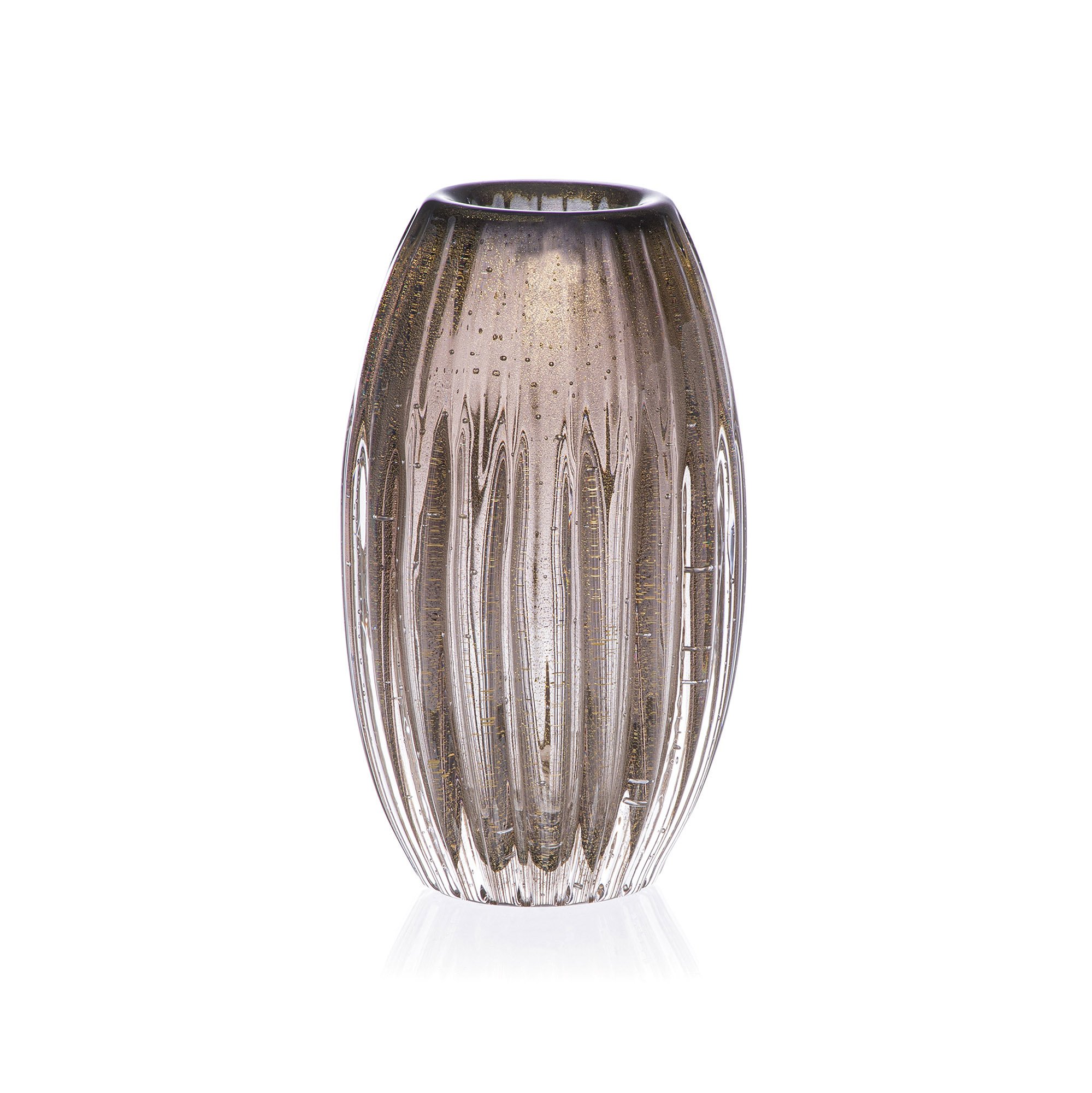 vaso murano valdes com ouro onix p