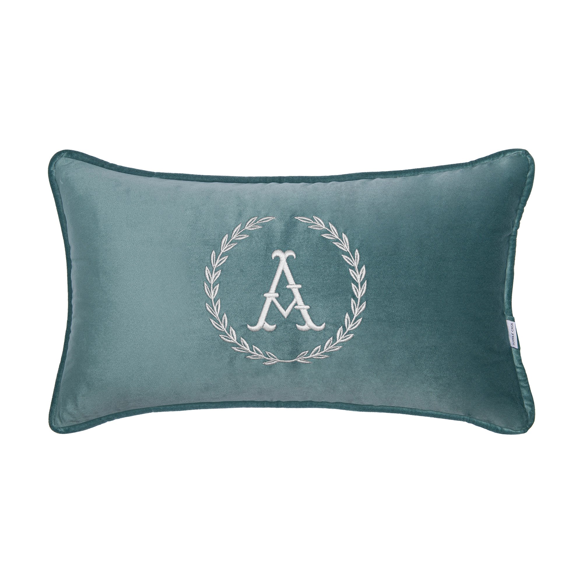 almofada monograma filetto acqua