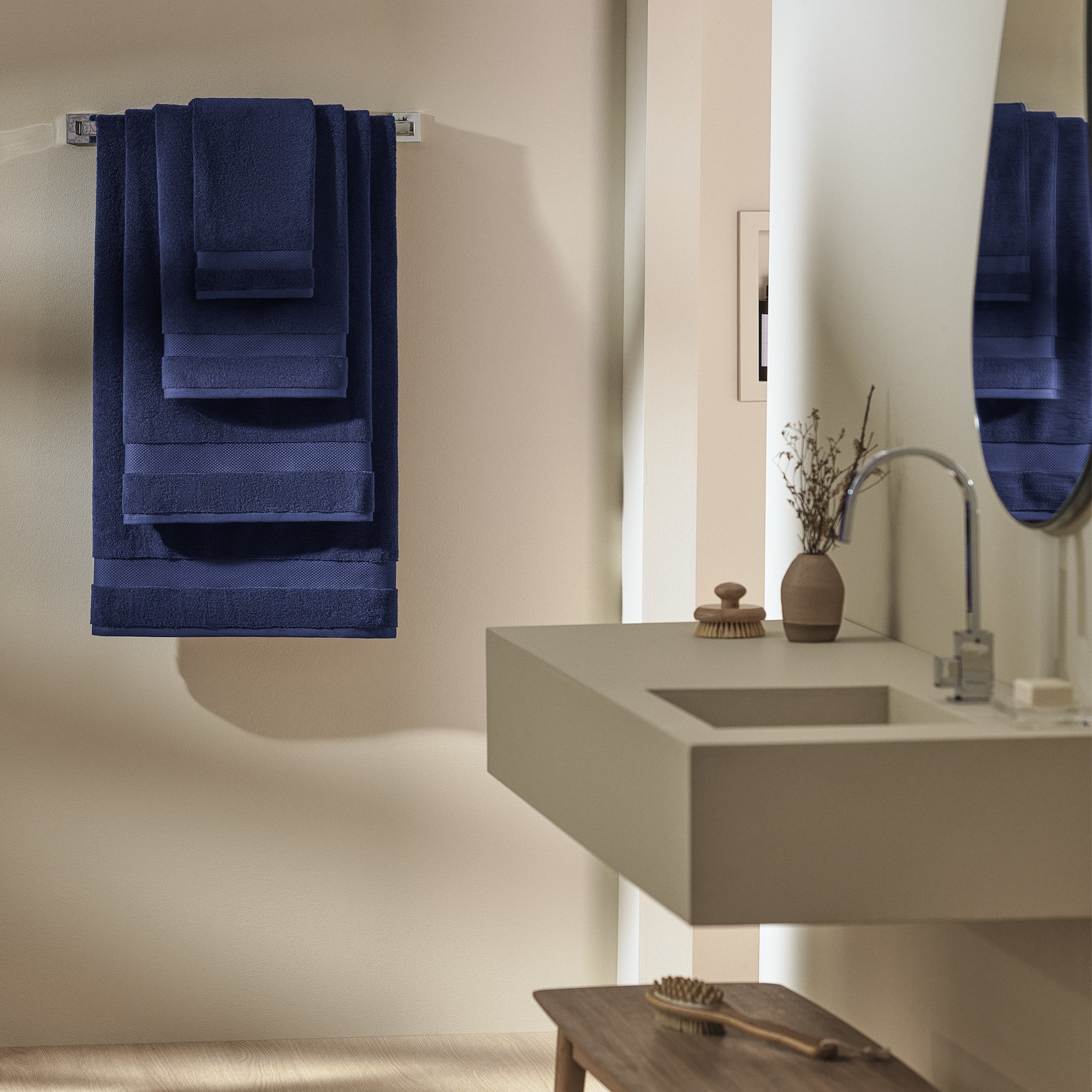 02 jogo banhao 5 pecas literie 100 algodao allure marino